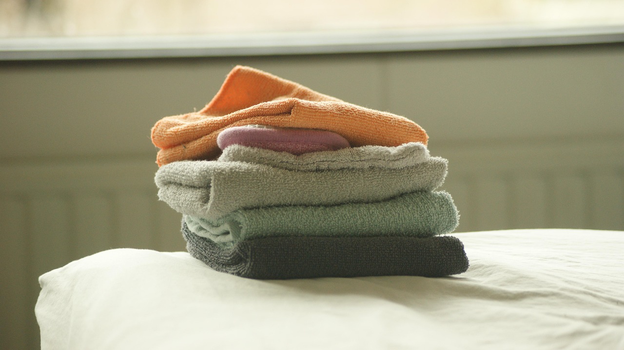 A soft toy drying on a line